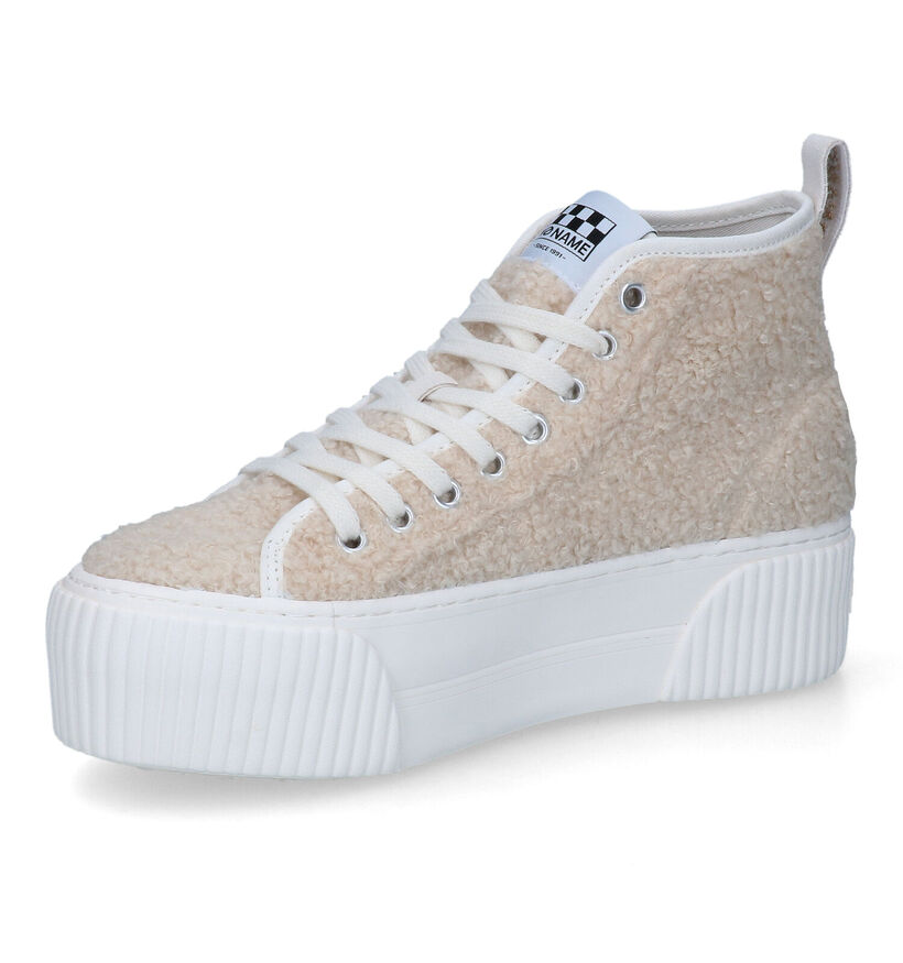 No Name Iron Mid Side Beige Sneakers voor dames (316088) - geschikt voor steunzolen