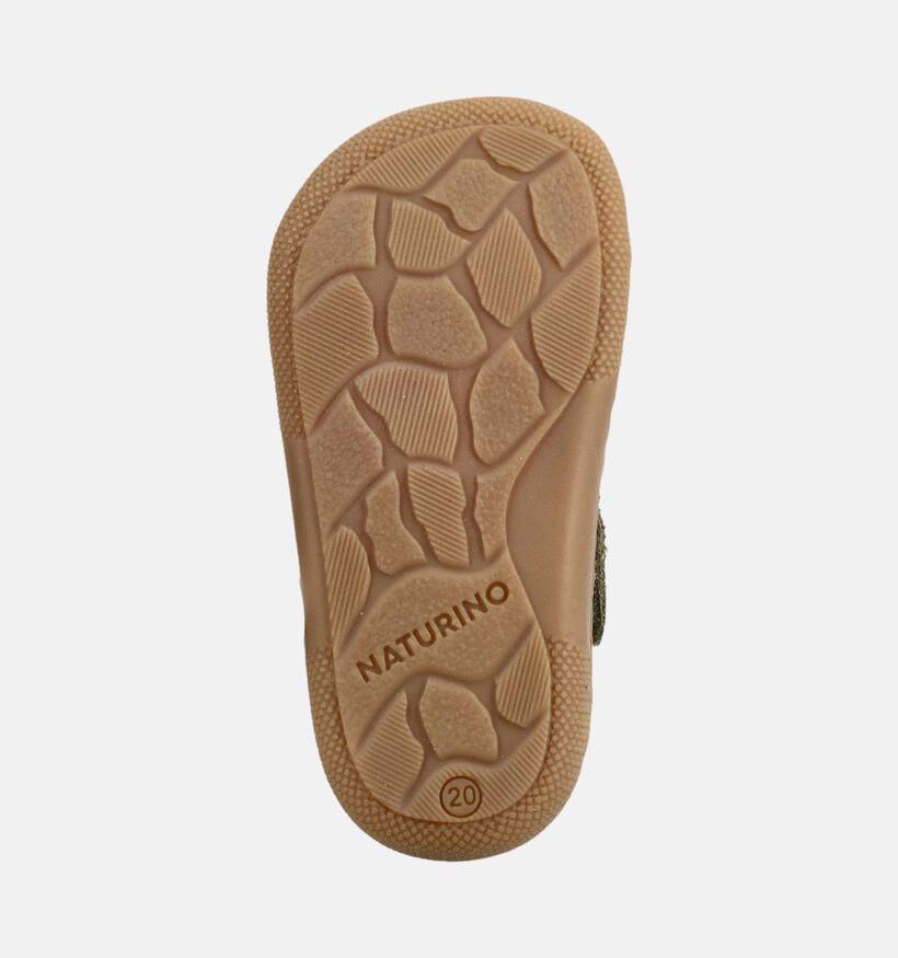 Naturino Barefoot Amur Zip Boots &agrave; lacets en Vert pour gar&ccedil;ons (380188) - pour semelles orthop&eacute;diques