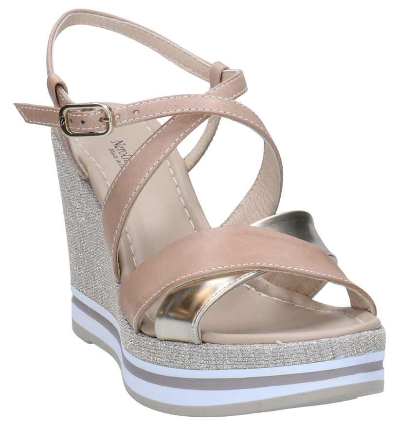 NeroGiardini Beige Sandalen in leer (274335)