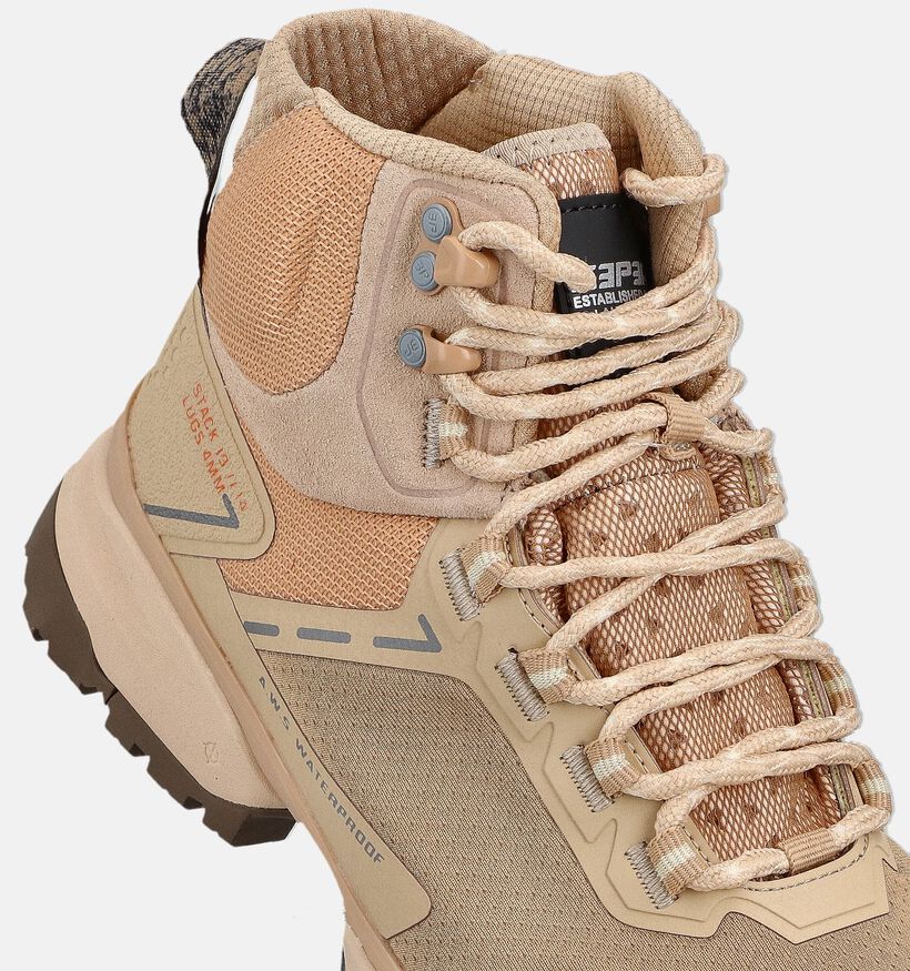 ICEPEAK Alei Beige Wandelschoenen voor dames (361849) - geschikt voor steunzolen