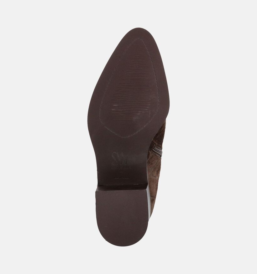 Softwaves Bottines en Brun fonc&eacute; pour femmes (380372) - pour semelles orthop&eacute;diques