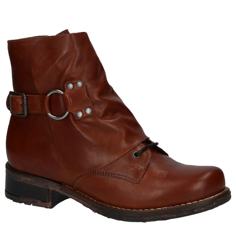 Stoere Cognac Boots Brako Anatomics in leer (232697)