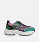Posh by Poelman Baskets en Vert/Violet pour filles (363034) - pour semelles orthopédiques