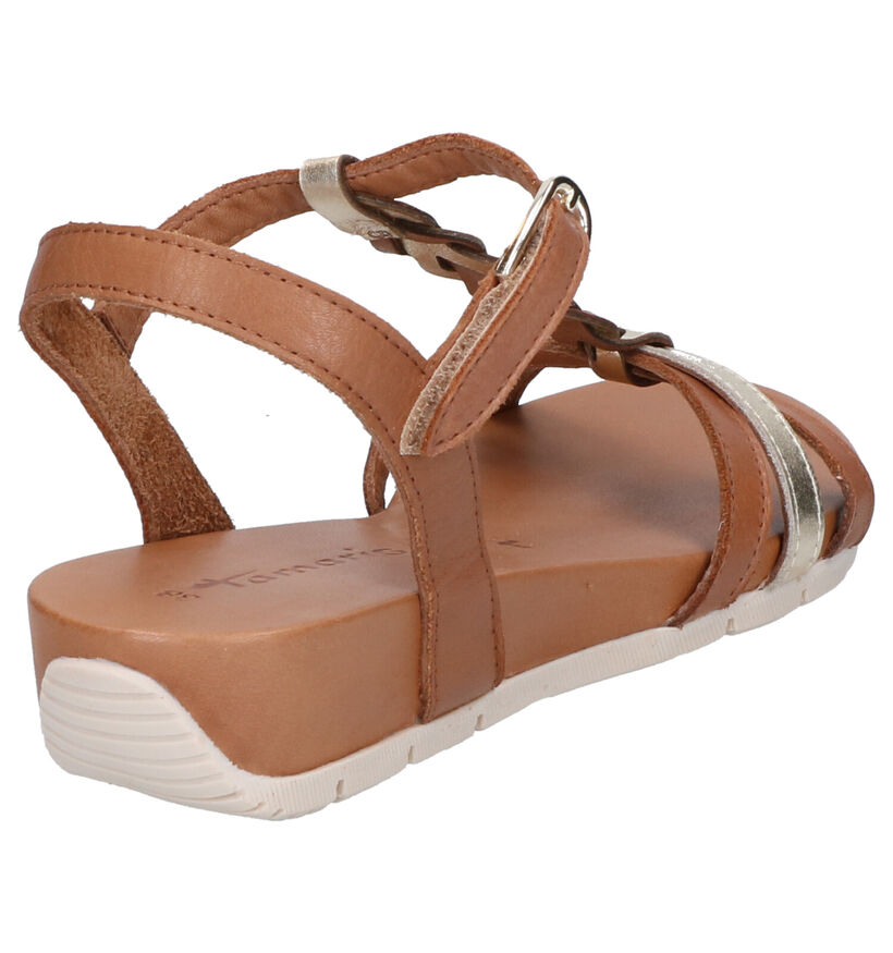 Tamaris Cognac Sandalen in leer (269768)