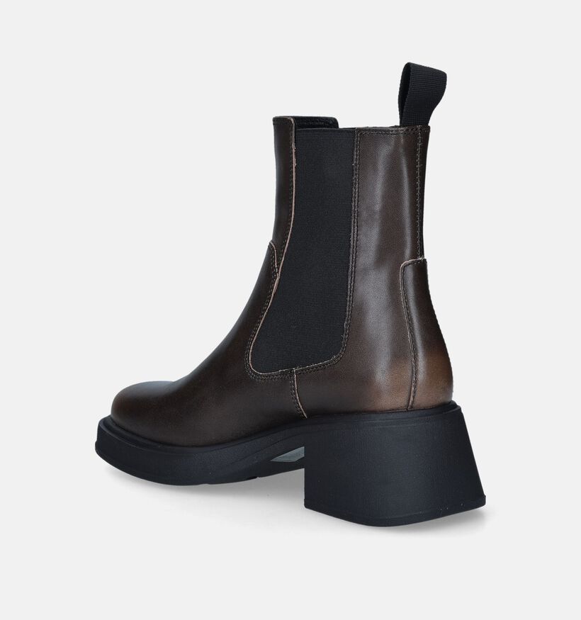 Vagabond Shoemakers Dorah Bruine Enkellaarzen met blokhak voor dames (347485)