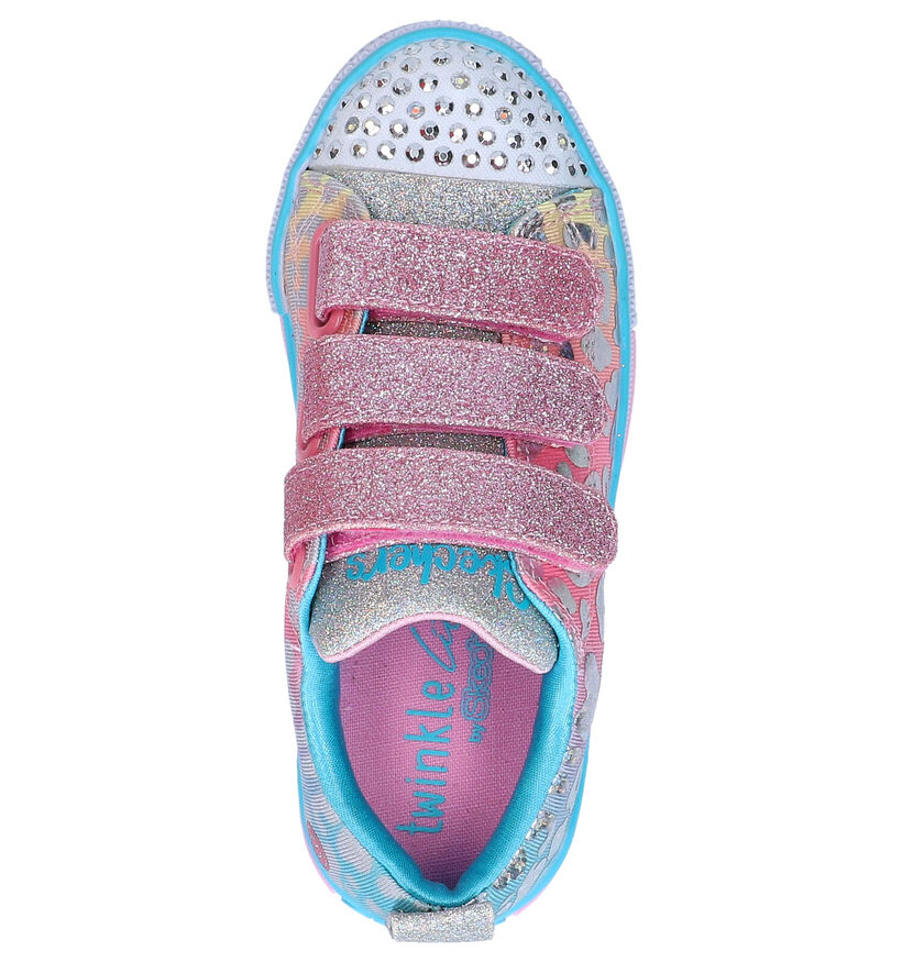 Skechers Roze Velcrosneakers in stof (273926)