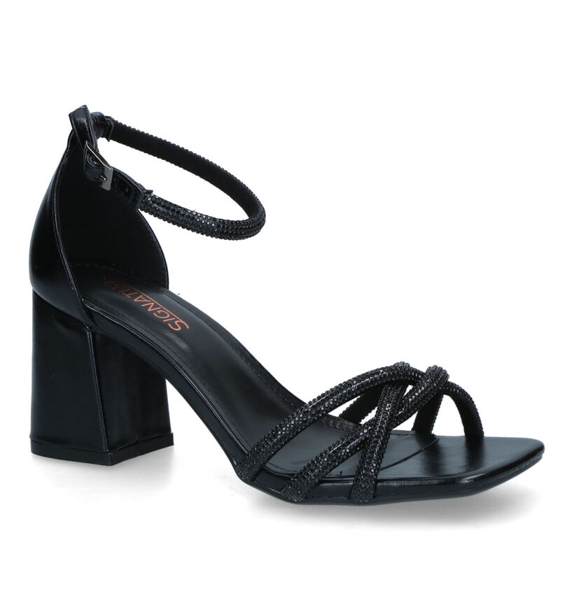 Signature Zwarte Sandalen met Blokhak voor dames (319890)