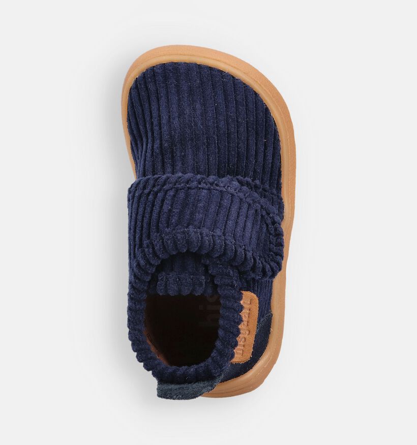 Bisgaard Corduroy Donkerblauwe Pantoffels voor jongens (372372) - geschikt voor steunzolen