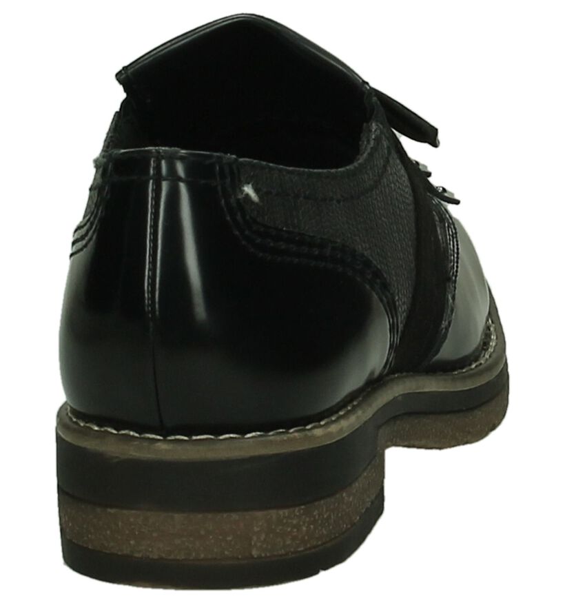 Tamaris Zwarte Mocassins met Kiltie in kunstleer (202571)
