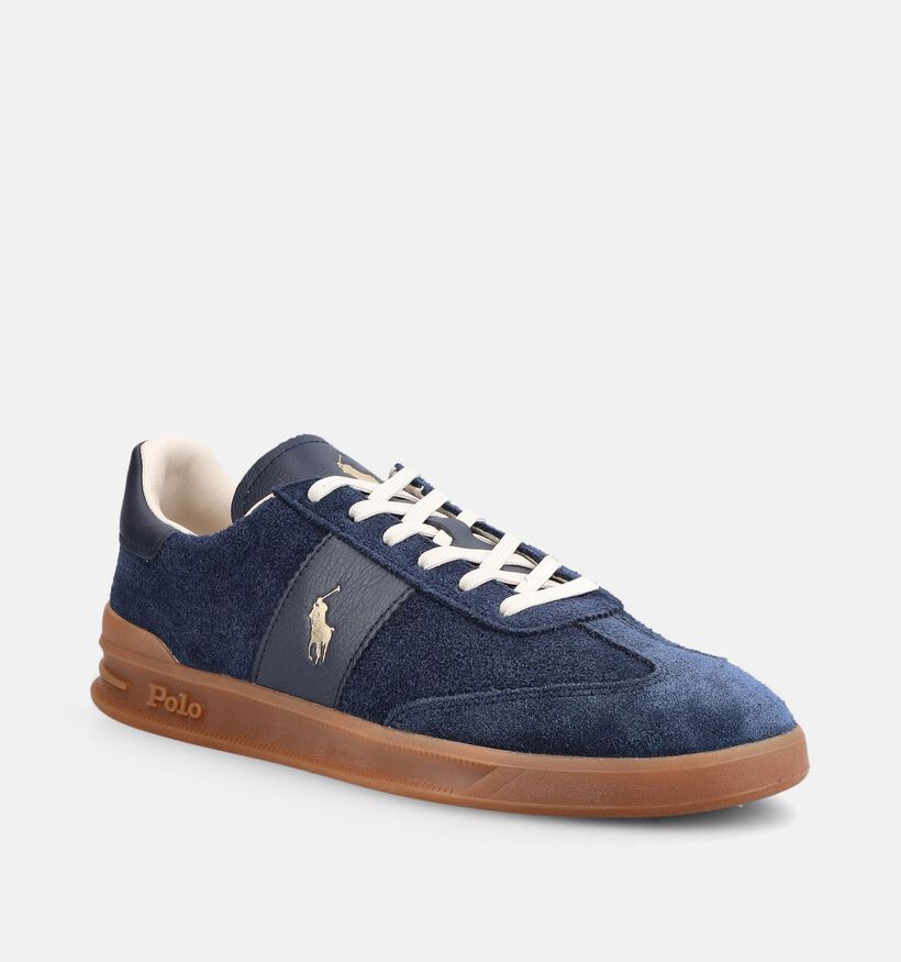 Polo Ralph Lauren Area Chaussures plates en Bleu fonc&eacute; pour hommes (375265)