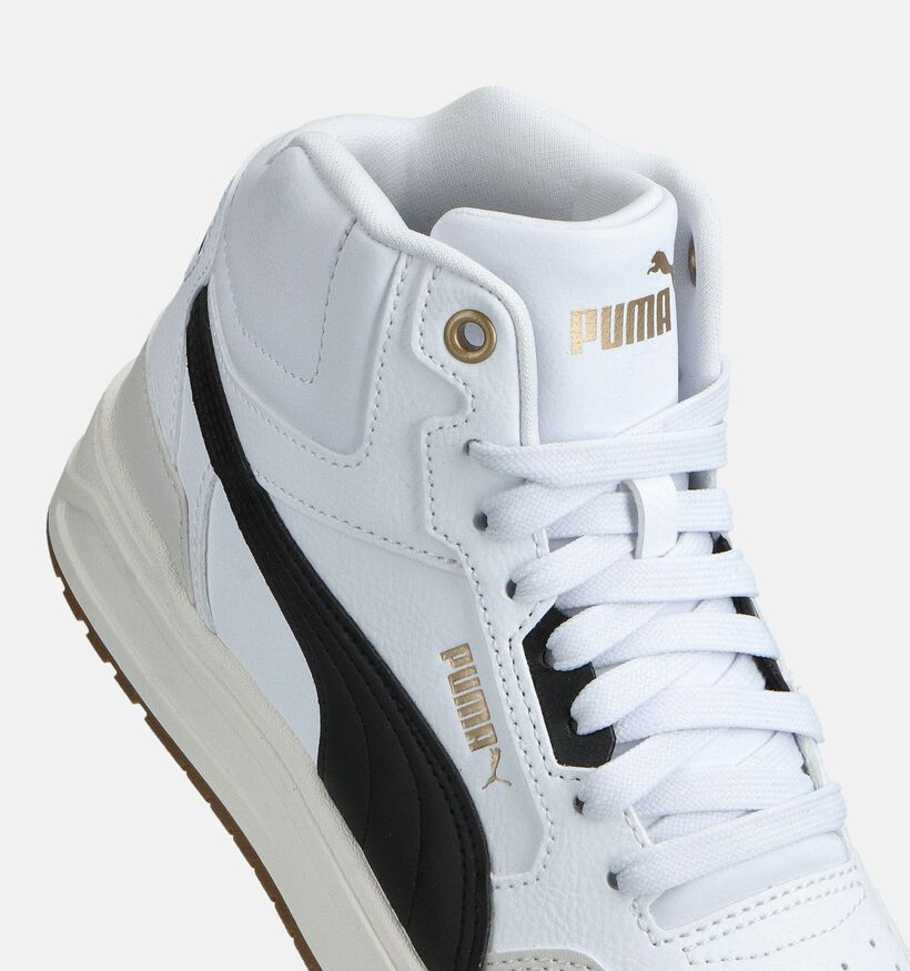 Puma Shuffle Downtown Witte Hoge Sneakers voor meisjes, jongens (359199) - geschikt voor steunzolen