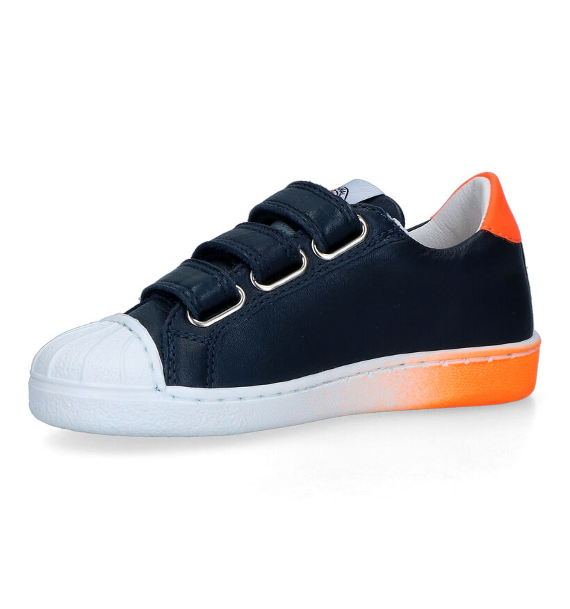 Little David Bobby Chaussures à velcro en Bleu pour garçons (323984) - pour semelles orthopédiques