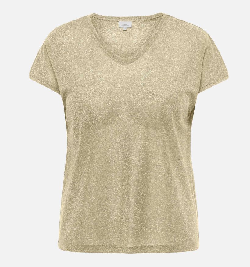 ONLY Carmakoma Silvery Lurex T-shirt en Or pour femmes (374883)