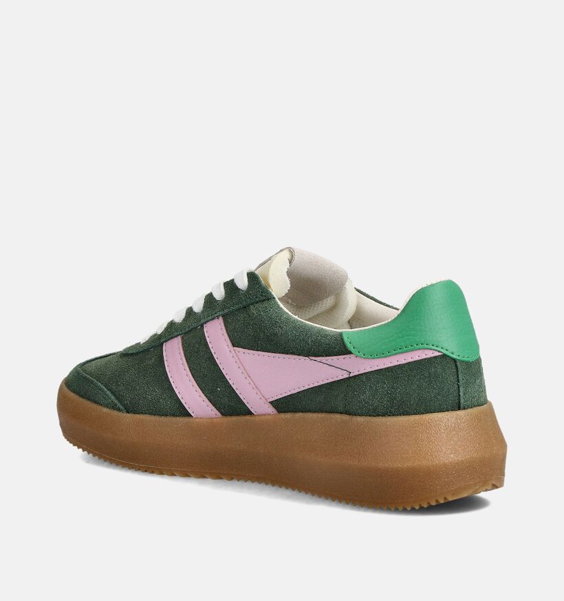 Gola Athena Baskets en Vert/Rose pour femmes (360806) - pour semelles orthopédiques