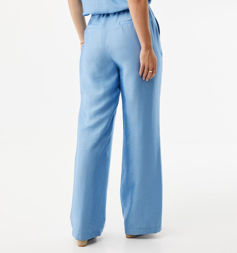 Mexx Satin Straight Leg Pantalon en Bleu pour femmes (368581)