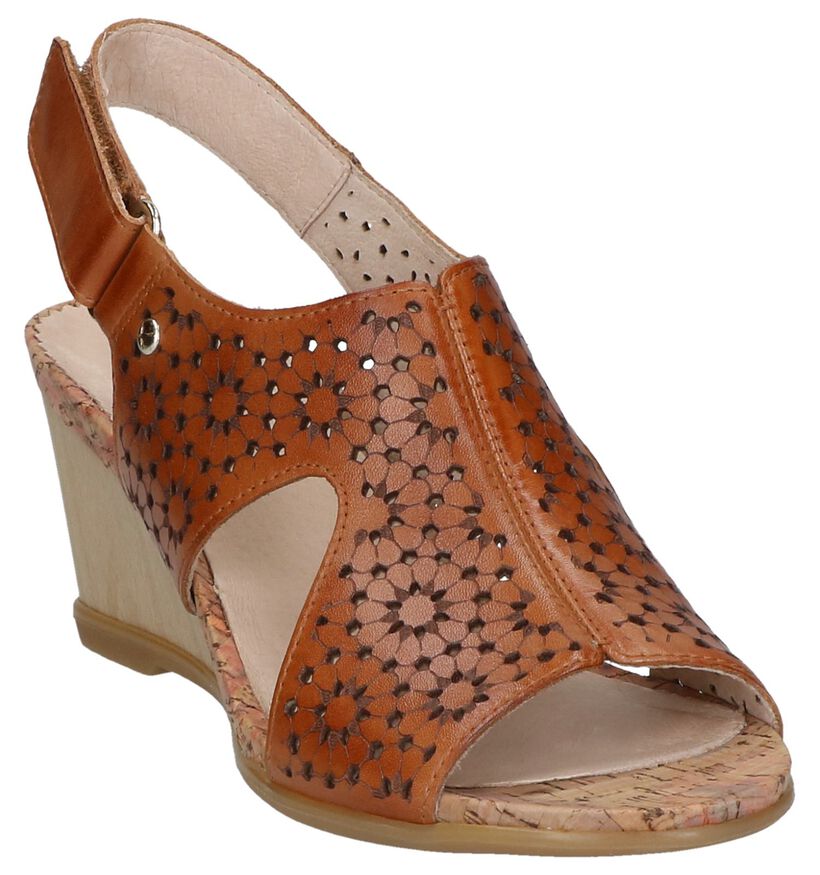 Pikolinos Sandales à talons en Cognac en cuir (247270)