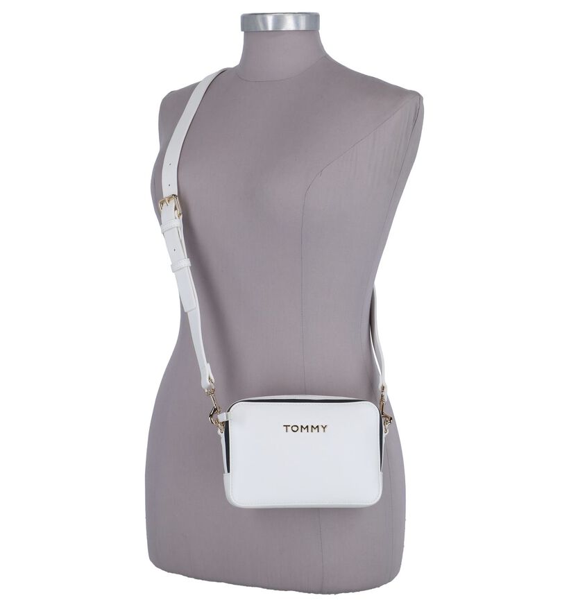 Witte Crossbody Tas Tommy Hilfiger TH Corporate in kunstleer (256526)