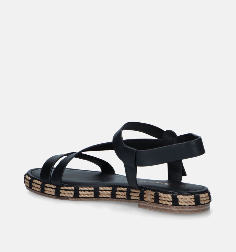 Tamaris Zwarte Platte sandalen voor dames (338256)