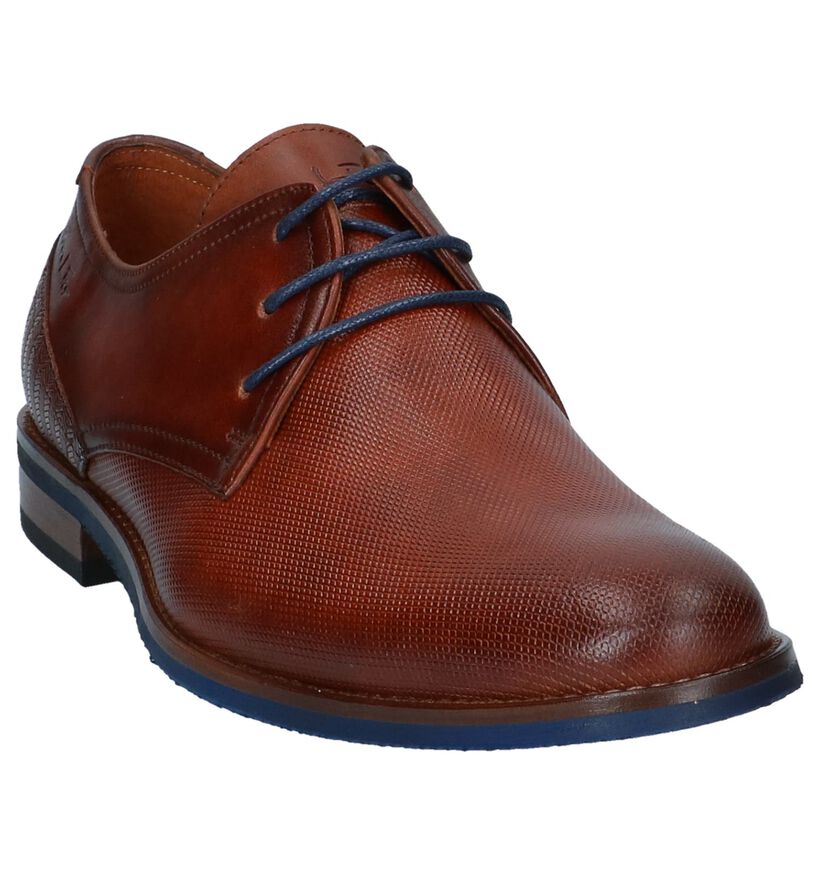 Van Lier Chaussures habillées en Cognac en cuir (241083)
