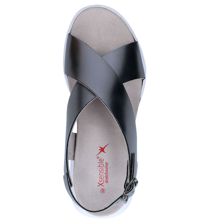 Zilveren Comfortabele Sandalen Xsensible Corfu in leer (246714)