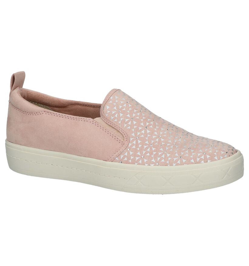 Tamaris Chaussures slip-on en Rose en textile (214197)