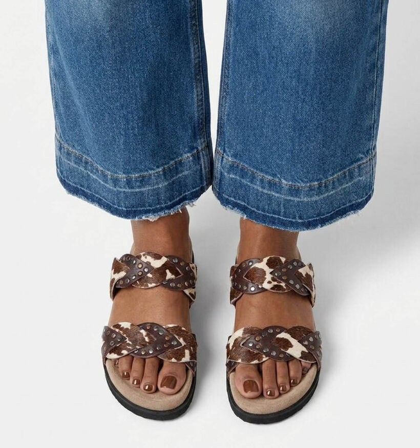 Maruti Evie Donkerbruine Slippers voor dames (372344)