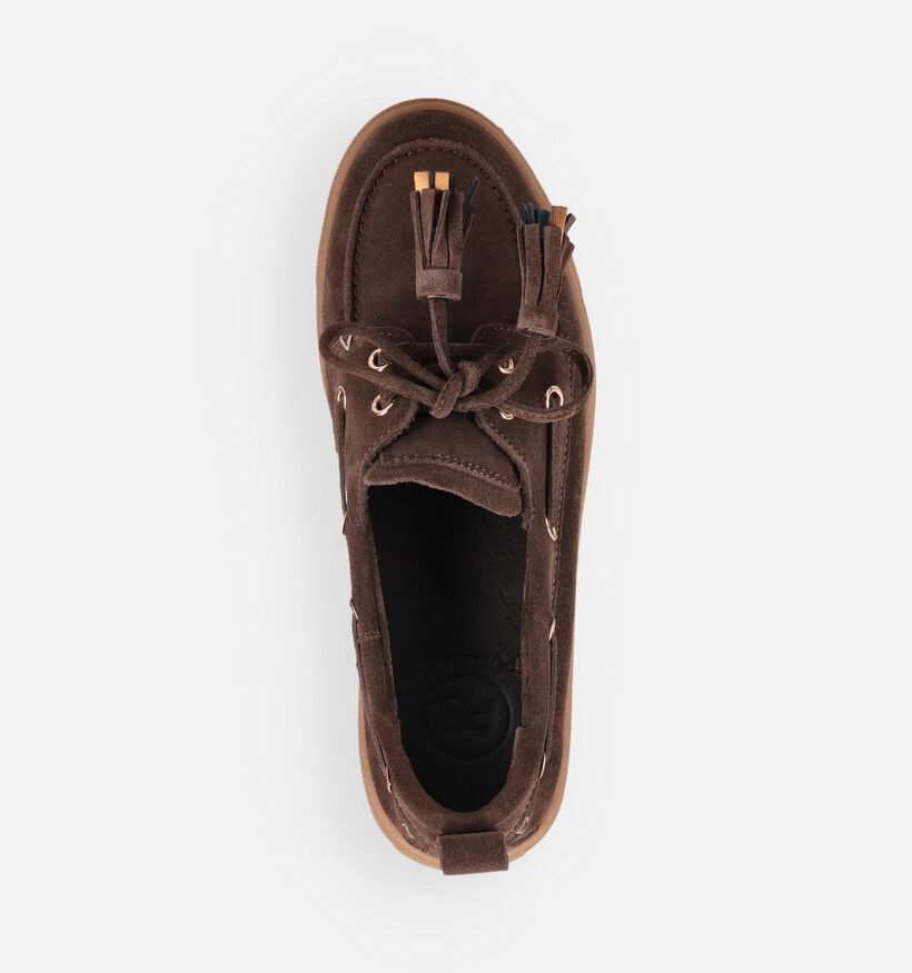 PS Poelman Donkerbruine Bootschoenen voor dames (372173)