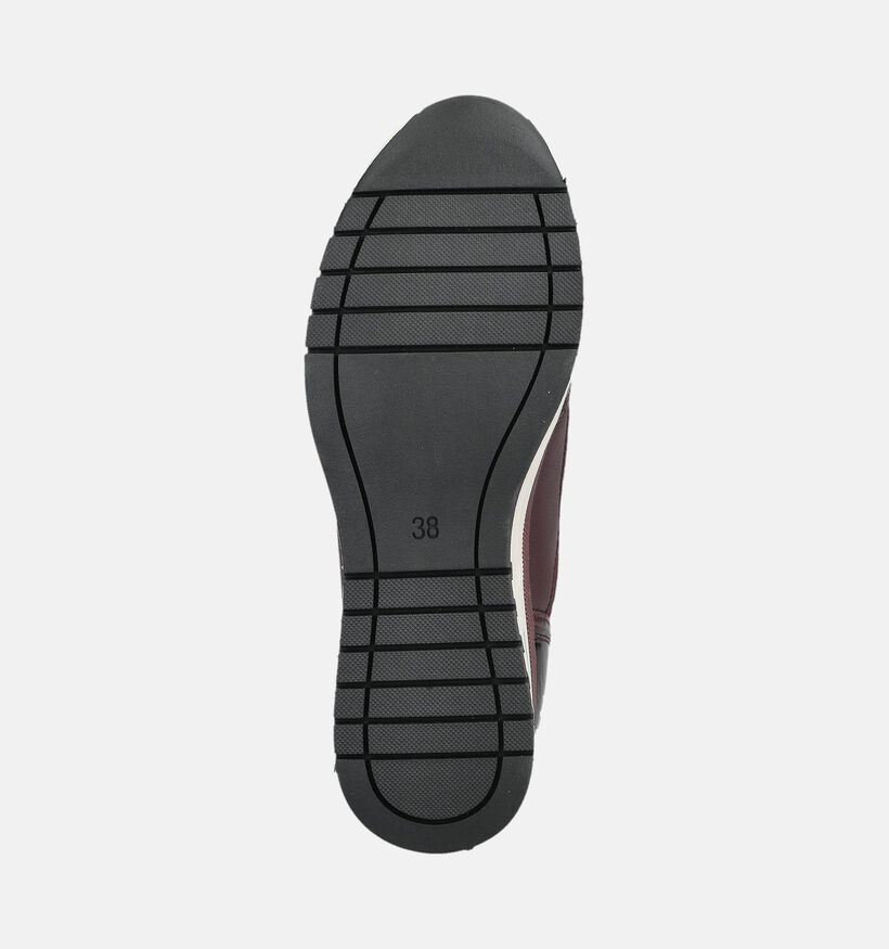 Marco Tozzi Wedge Chaussures plates en Bordeaux pour femmes (376572) - pour semelles orthop&eacute;diques