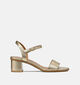 Geox Sandales &agrave; talons en Or pour femmes (368133)