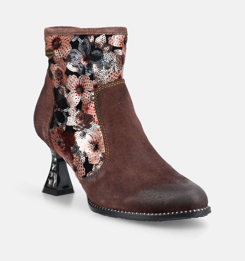 Laura Vita Oliveo 11 Bottines en Brun fonc&eacute; pour femmes (381117)