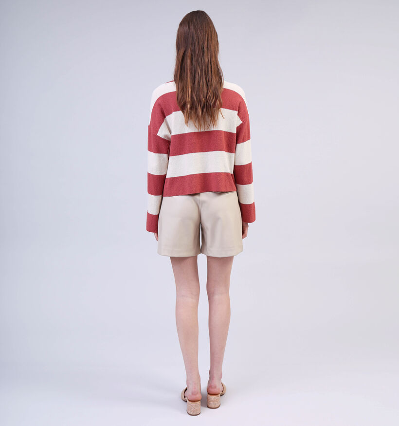 Vero Moda Wanda Bordeaux Gestreepte trui voor dames (352155)