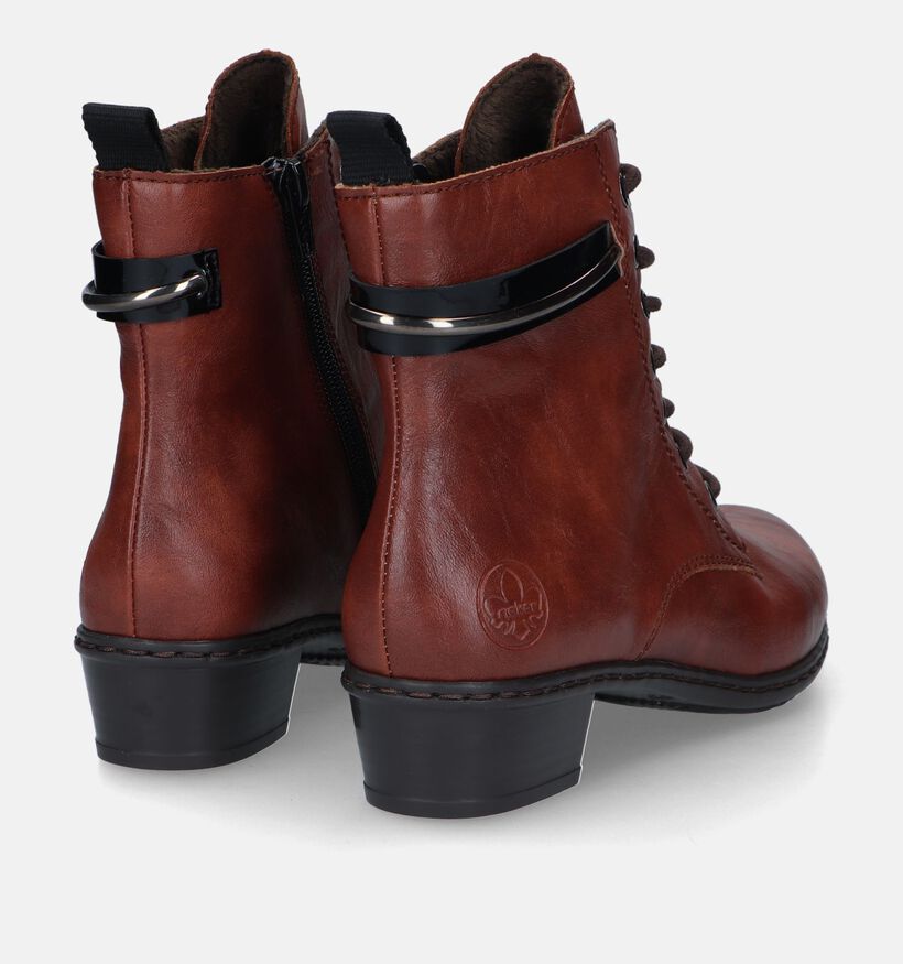 Rieker Bottines à lacets en Cognac pour femmes (331601)