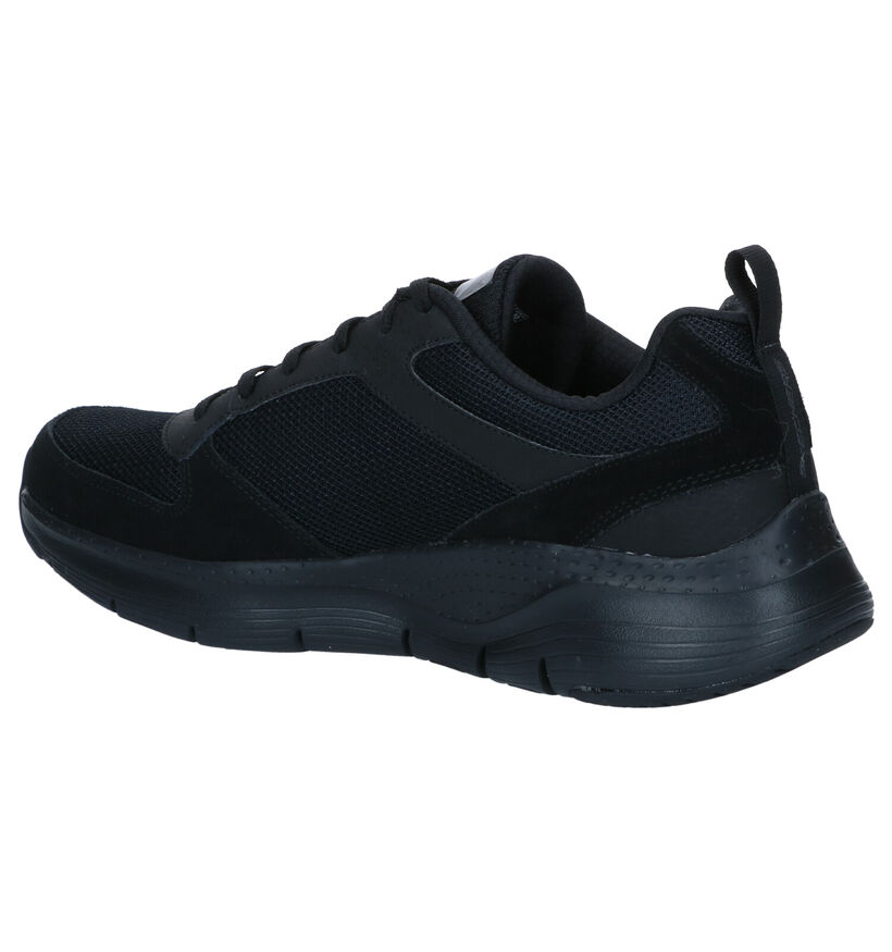 Skechers Arch Fit Zwarte Sneakers in nubuck (295639)