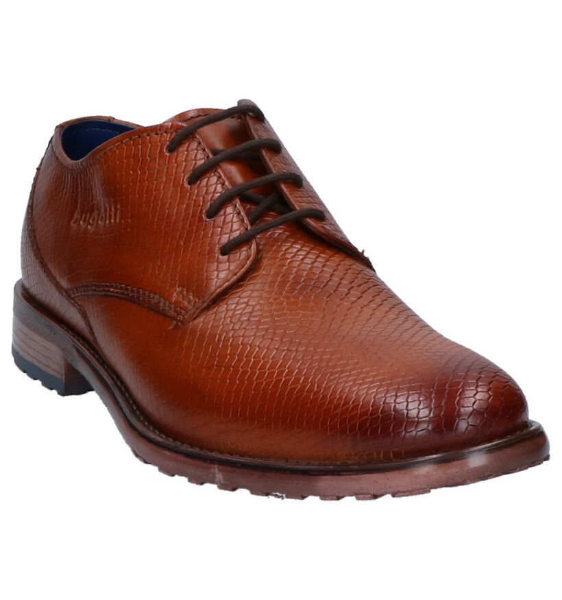 Bugatti Chaussures habillées en Cognac en cuir (262581)