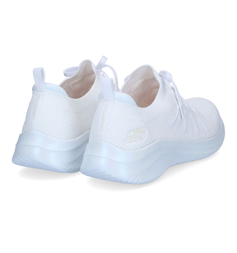 Skechers Ultra Flex 3.0 Glowing Sky Baskets en Blanc en textile (302127)