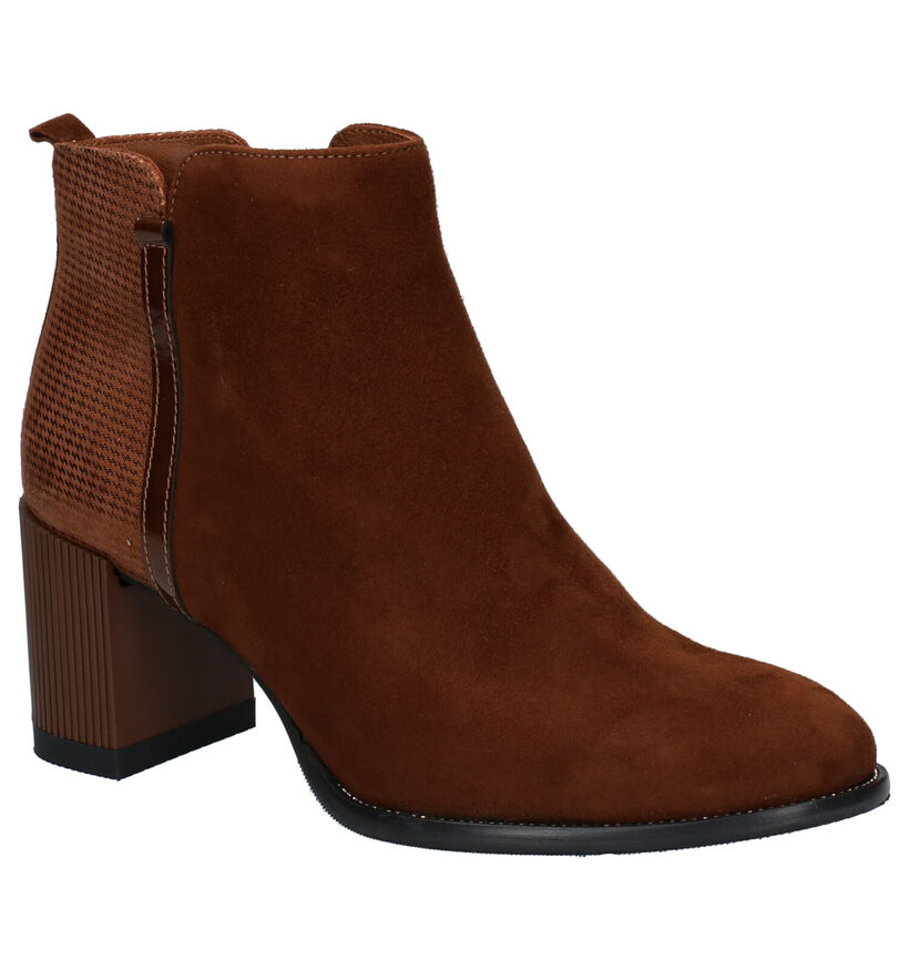 Softwaves Bottines à talons en Cognac en daim (261476)