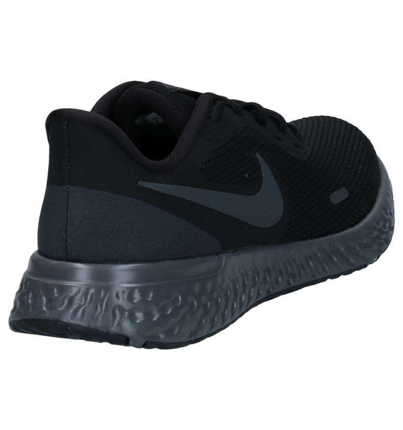 Nike Revolution 5 Zwarte Sneakers in kunstleer (290920)