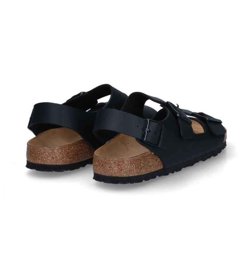 Birkenstock Milano Sandales en Noir en simili cuir (305410)