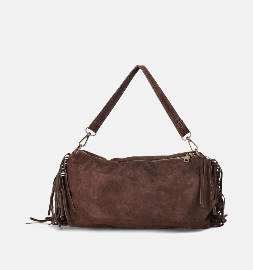 Via Limone Donkerbruine Schoudertas voor dames (385040)