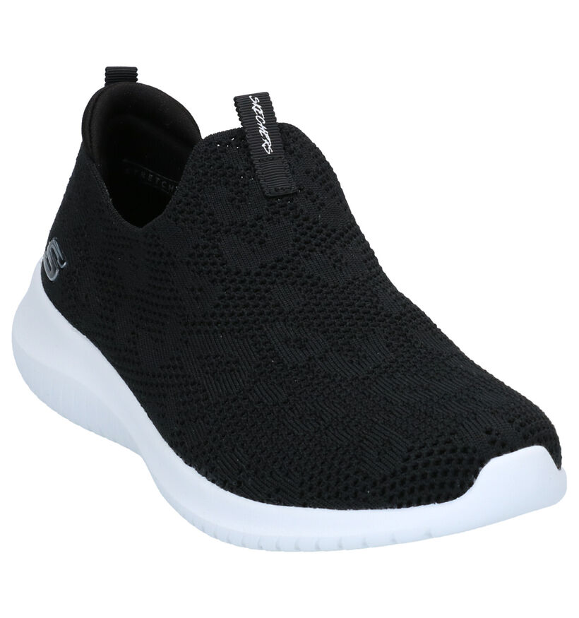 Skechers Ultra Flex Zwarte Sneakers in stof (291961)