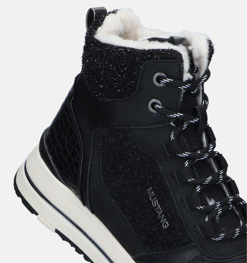 Mustang Beige Hoge sneakers voor dames (331680)