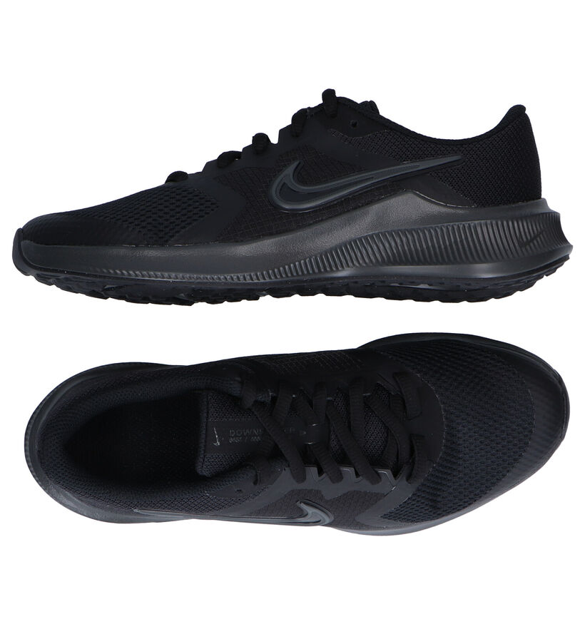 Nike Downshifter Zwarte Sneakers in stof (291274)