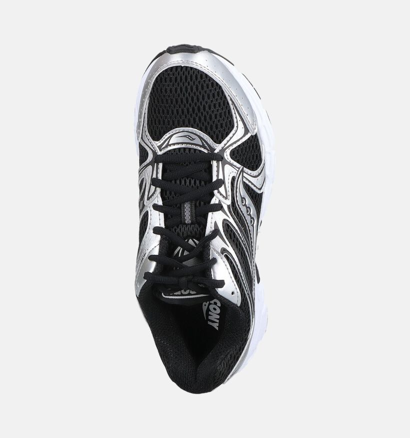 Saucony Ride Millenium Zwarte/Zilveren Hardloopschoenen voor dames (376604) - geschikt voor steunzolen