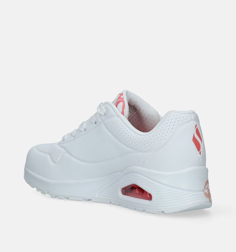 Skechers x JGoldcrown Uno Baskets en Blanc Skechers x JGoldcrown Uno Baskets en Blanc pour femmes (344734) - pour semelles orthopédiques