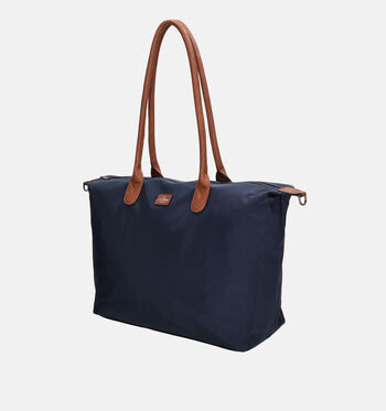 Charm London Laptoptassen Zwart/Beige/Blauw