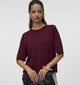 Vero Moda Silje Pull en Bordeaux pour femmes (377591)