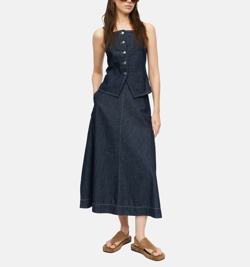comma Donkerblauwe Lange rok voor dames (375081)