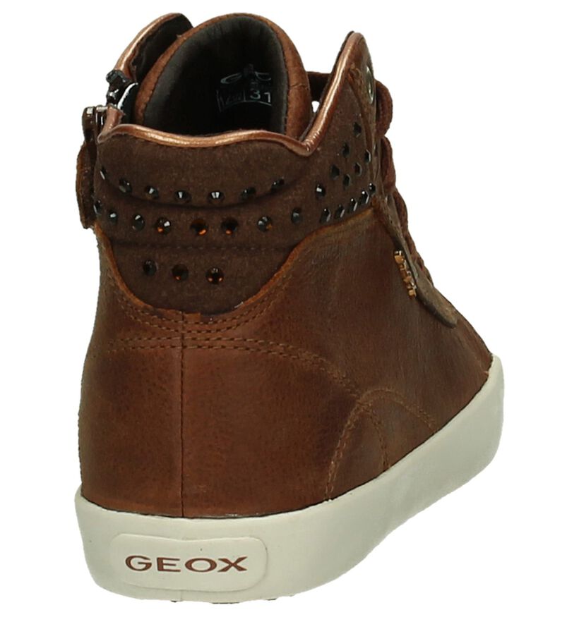 Geox Cognac Hoge Sneakers, , pdp
