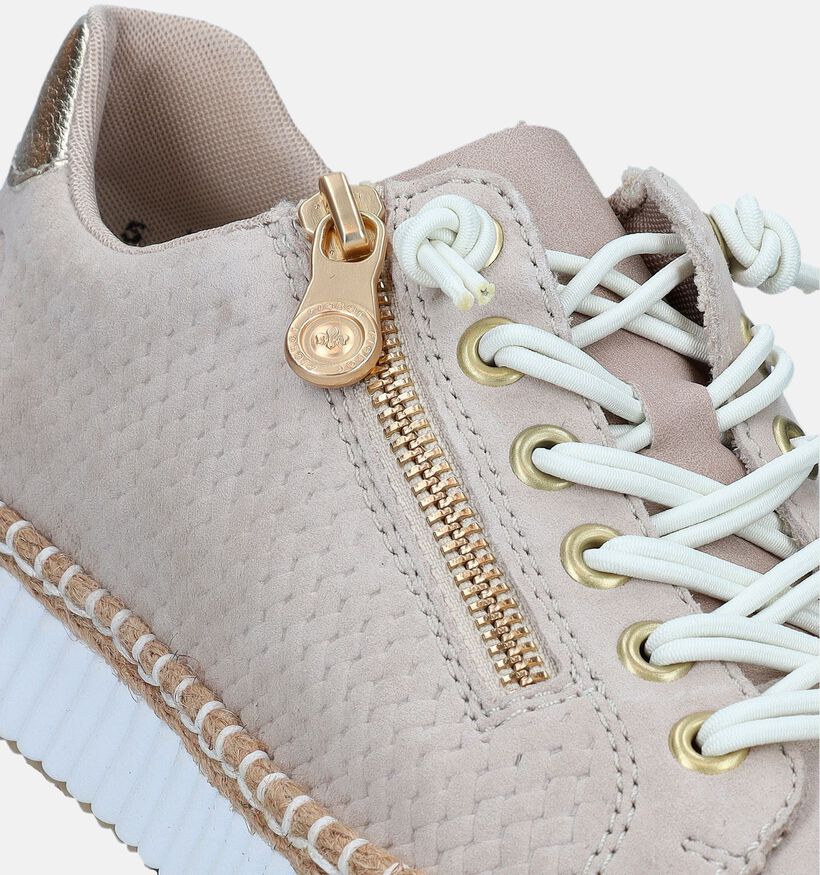 Rieker Beige Sneakers voor steunzolen voor dames (339093) - geschikt voor steunzolen