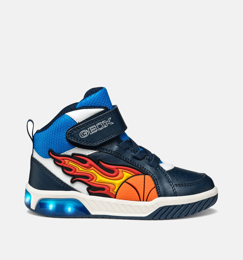 Geox Inek Basketball Chaussures hautes en Bleu pour garçons (360366)